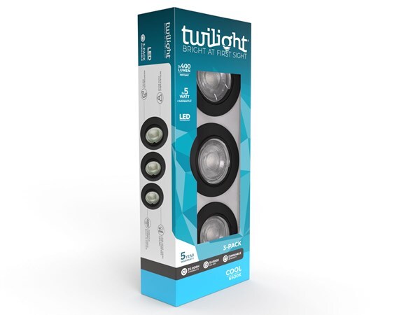 Neo LED inbouwspot GU10 zwart IP20 5W 6500K dimbaar - 3-pack