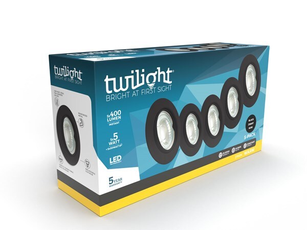Neo LED inbouwspot GU10 zwart IP20 5W 2700K - 5-pack