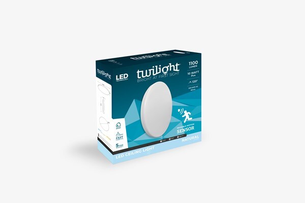 Solaris LED ceiling light 10W 4000K with sensor