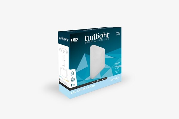 Solaris LED plafondlamp vierkant 15W 4000K