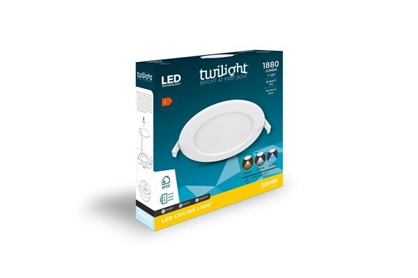 LED inbouwpaneel rond wit IP20 18W CCT