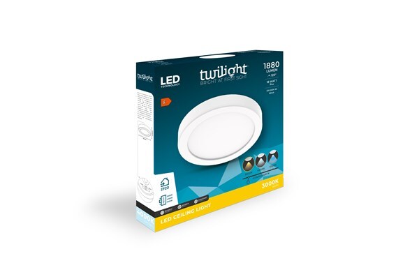 LED surface-mounted panel round white IP20 18W CCT