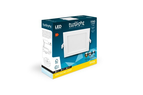 LED inbouwpaneel vierkant wit IP20 12W CCT