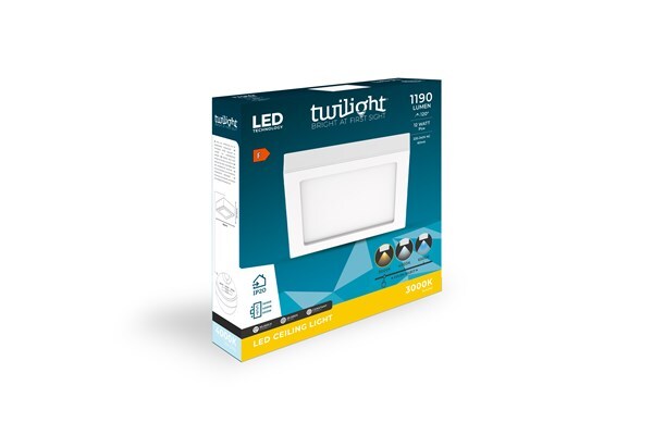 LED opbouwpaneel vierkant wit IP20 12W CCT