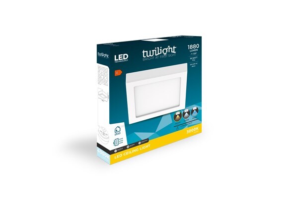 LED surface-mounted panel square white IP20 18W CCT