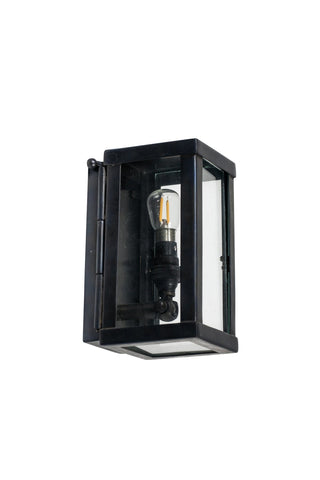 Wandlamp buiten Vitrine Petite Wall 1L, geborsteld nikkel