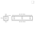 Plafonnier Vitrine Plafonnier Long 4L, bronze