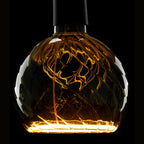 LED Floating globe 150 twisted rookgrijs E27 6W