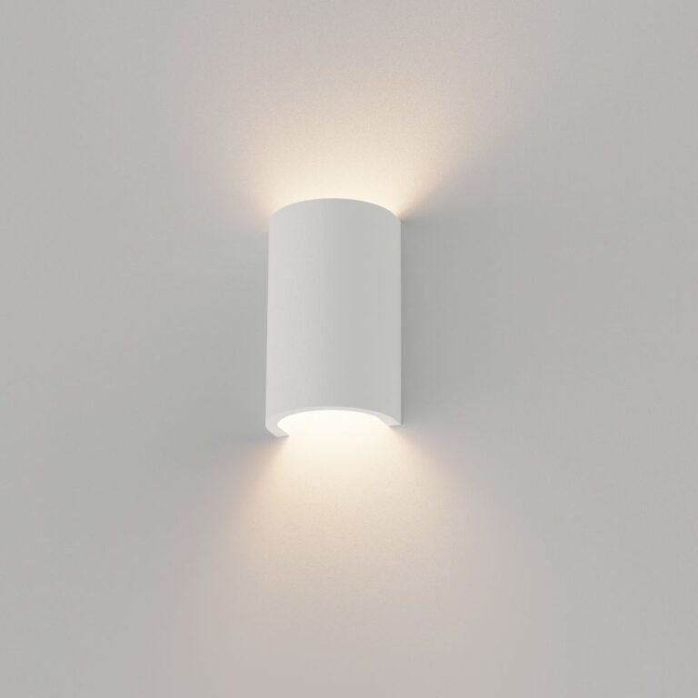 Wall lamp Nantes plaster ribbed