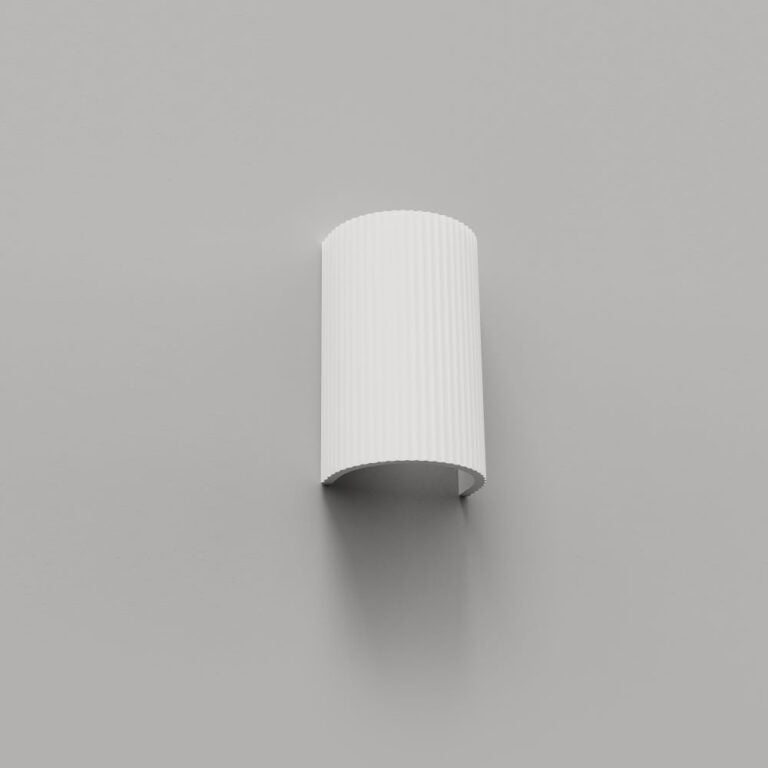 Wall lamp Nantes plaster ribbed