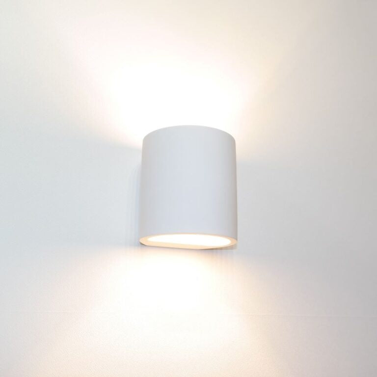 Wall lamp Plaster round plaster white