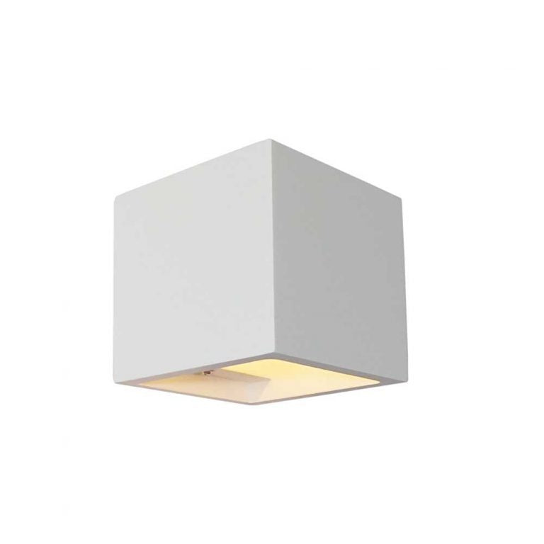 Wall lamp Plaster square plaster white