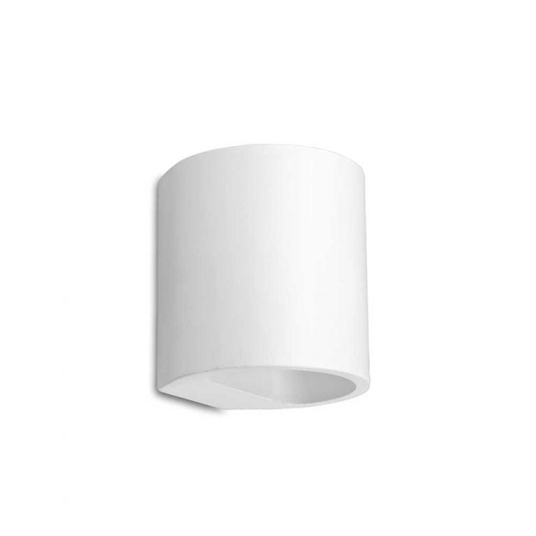 Wall lamp Plaster round plaster white